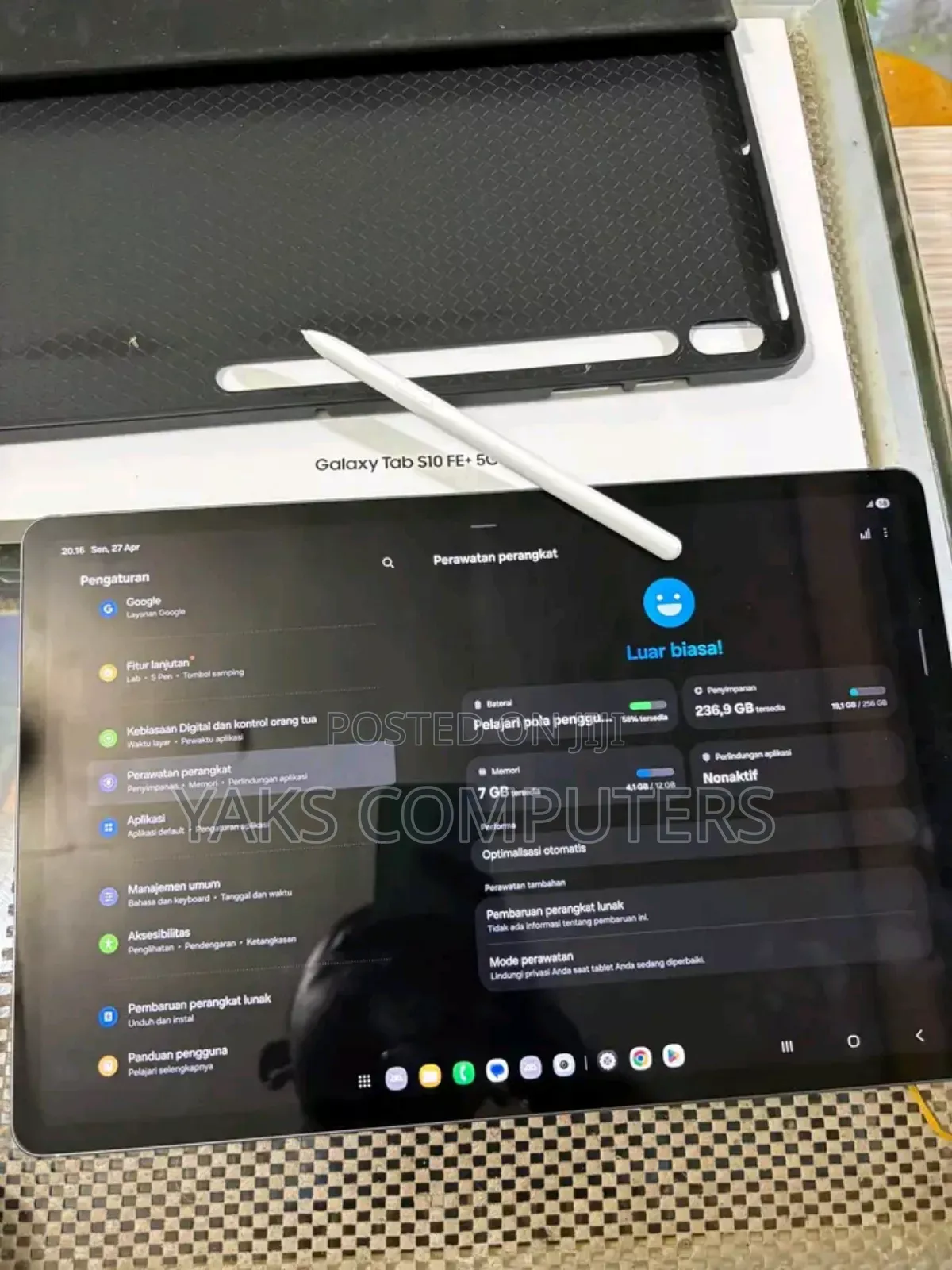 New Samsung Galaxy Tab S10 FE+ 256 GB Black