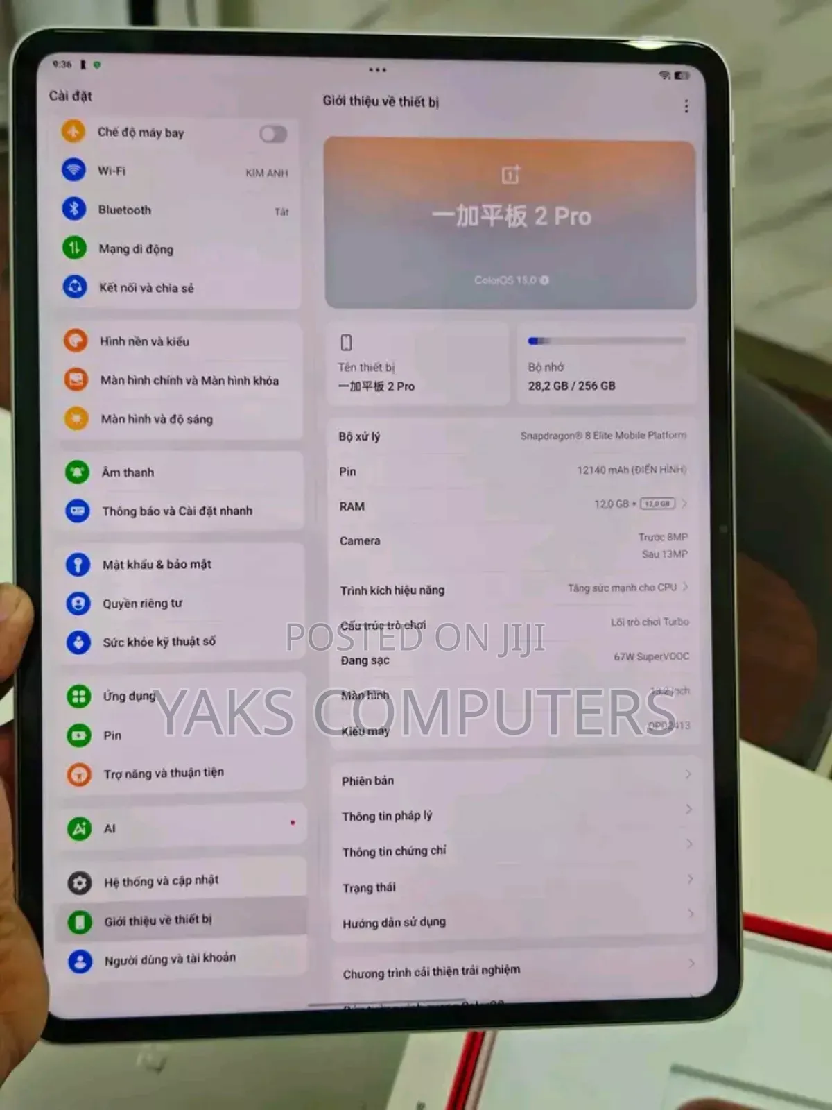 New OnePlus Pad 2 256 GB Gray