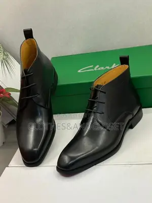 Black Leather Chukka Boots