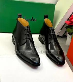 Black Leather Chukka Boots