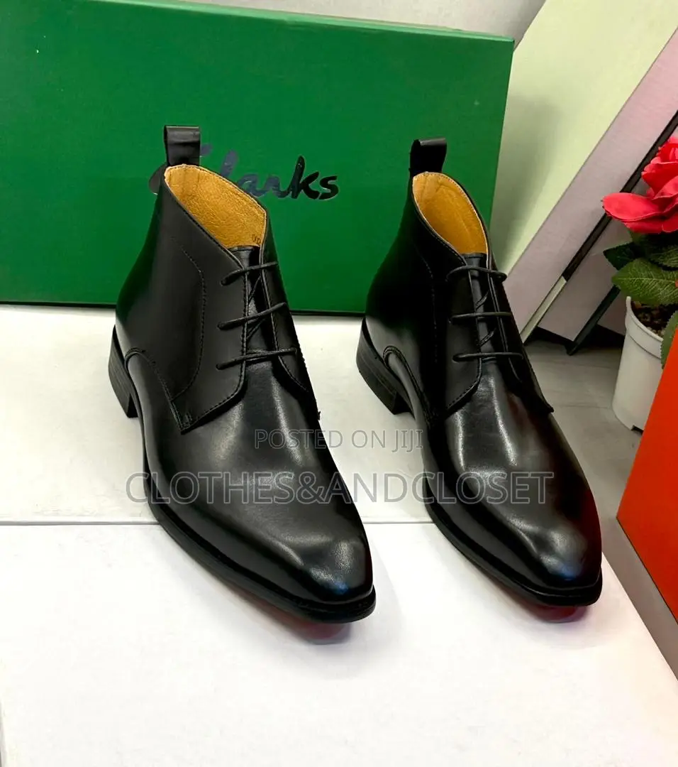 Black Leather Chukka Boots