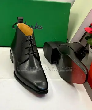 Black Leather Chukka Boots