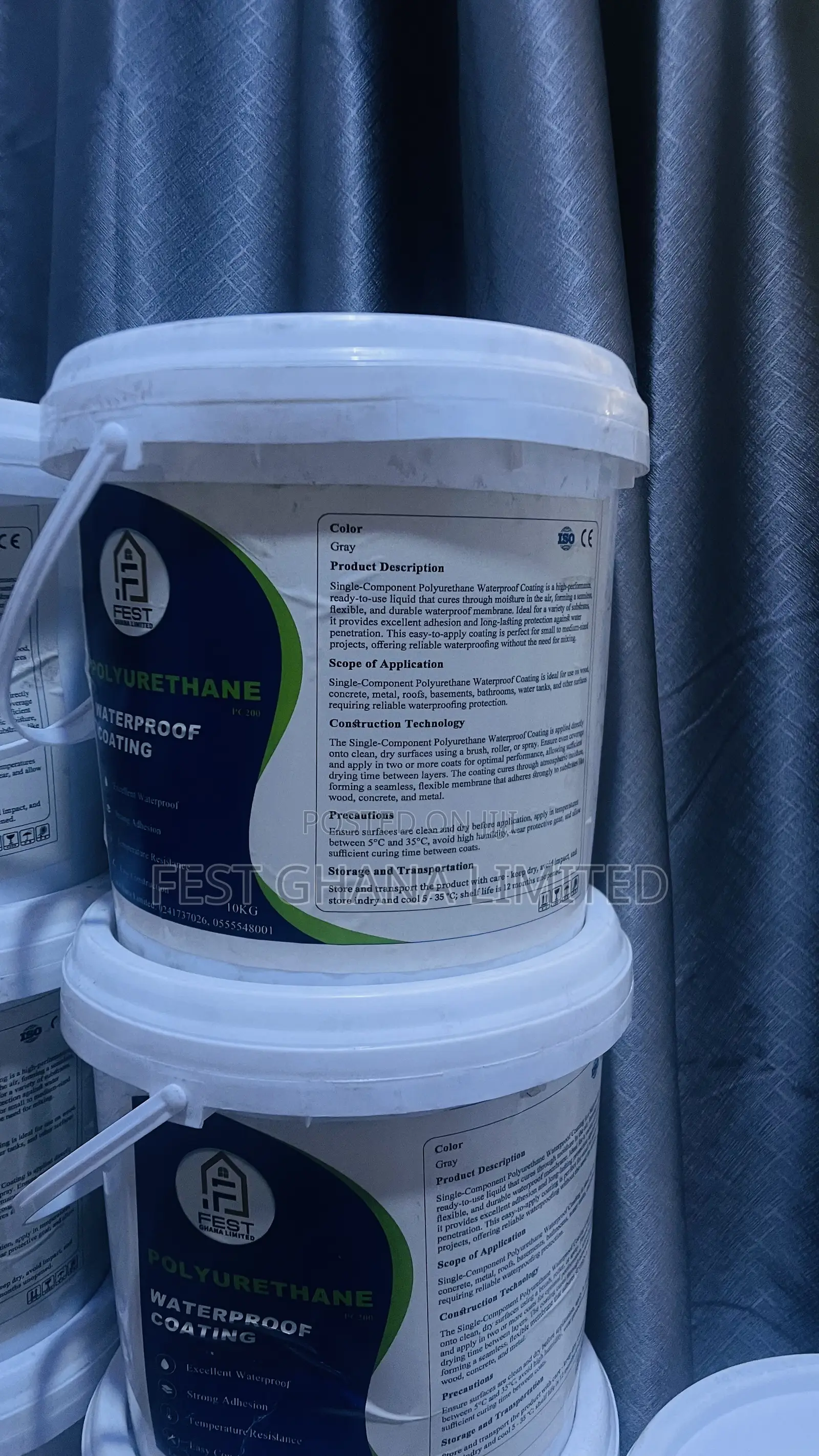 Polyurethane Waterproof Coating Supplier Ghana - 10kg | Buy Direct -