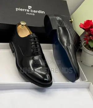 Executive Pierre Cardin Quilted Leather Oxford Shoes