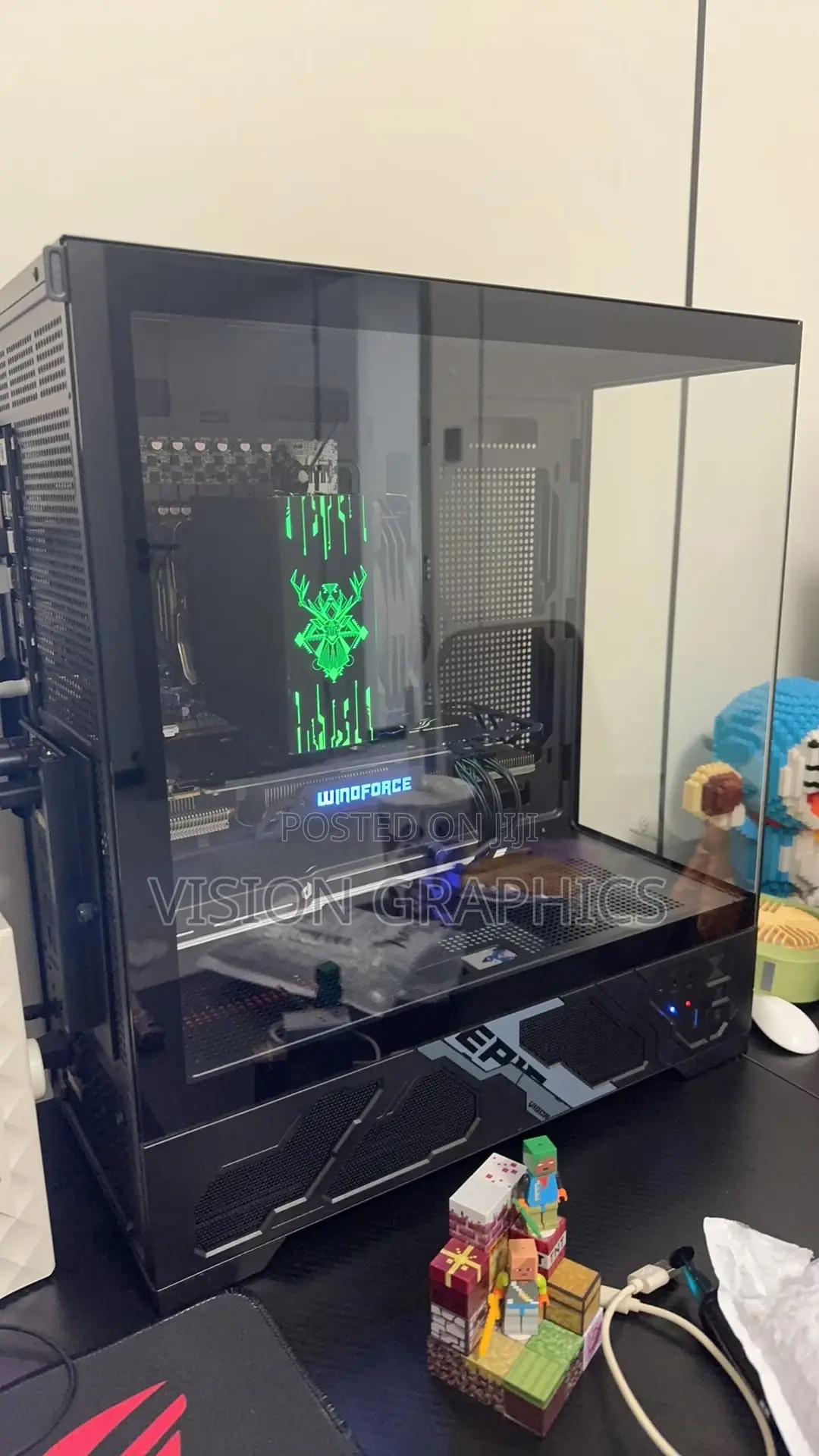 Pc Gaming Case With Digital Temperature Display Function