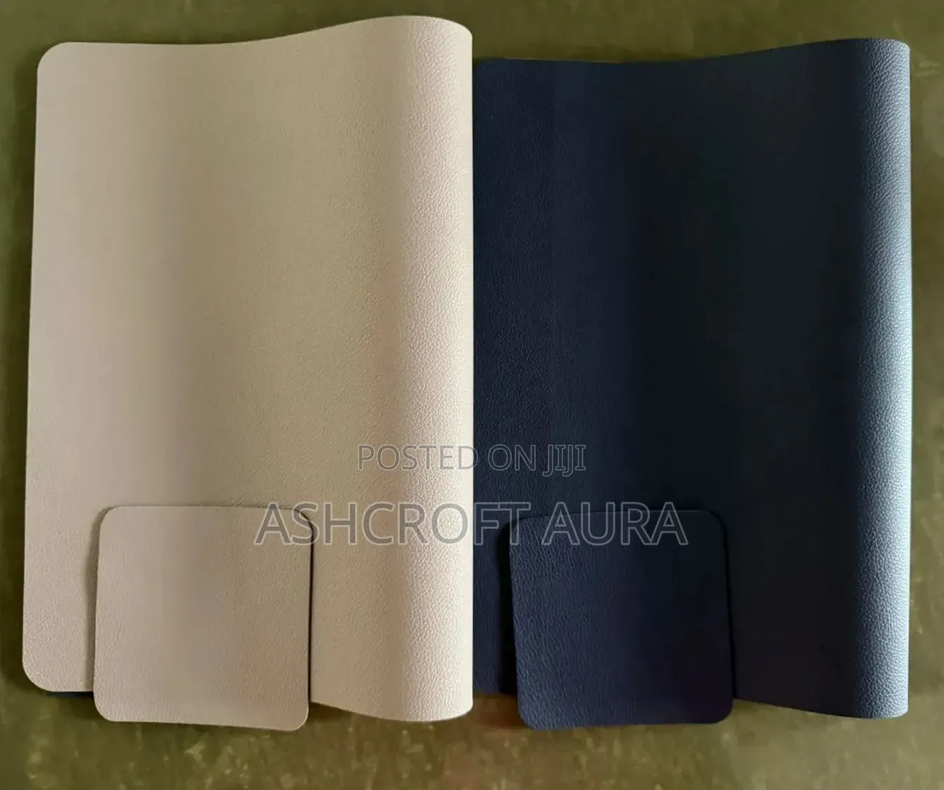Leather Tablemats Coasters, Dual-Sided Waterproof Placemats Set of 4