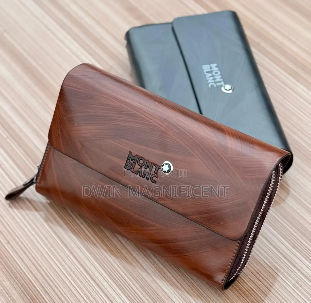 Mont Blanc Leather Zip Pouches