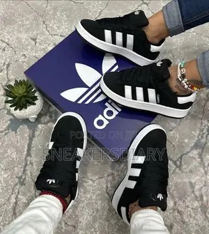 Campus Black and White, Black Lace Adidas
