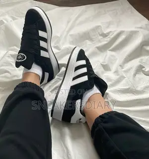 Campus Black and White, Black Lace Adidas