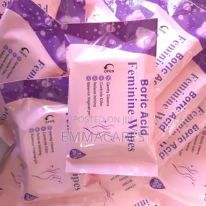 Boric Acid Feminine Wipe. Control Odor and Balance Ph