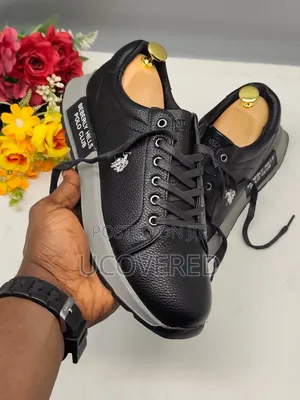 U.S. Polo Assn. Black Textured Sneaker