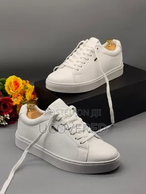 Geox White Low-Top Leather Sneaker