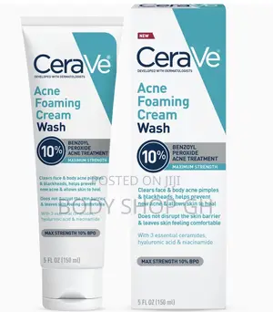 Acne Foaming Wash- Benzoyl Peroxide 10%, Hyaluronic Acid + Niacinamide