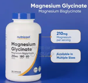 Nutricost Magnesium Glycinate Capsules - 180 Capsules