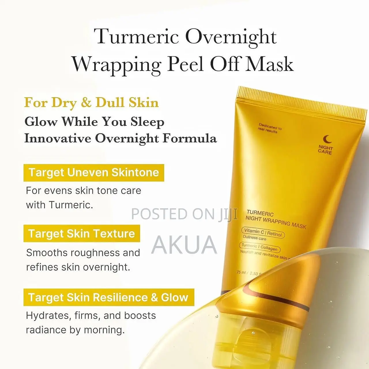 Turmeric and Collagen Night Wrap Peel Off Mask