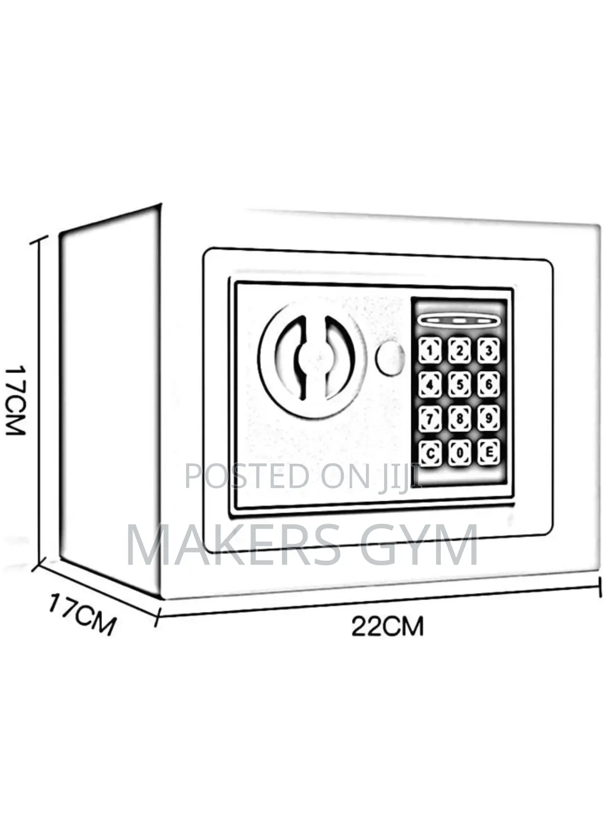 Electronic Keypad Lock Safe Box With Built-in 2 Locking Bolts