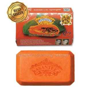Asantee Herbal Papaya + Honey Soap With Q10, Aha, Bha Skin Whiten 125g