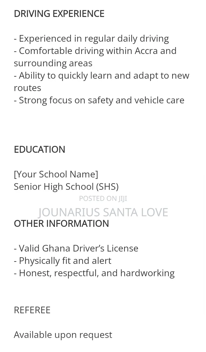 Driver Job
