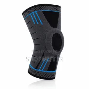 Premium Knee Support Brace With Silicone Cushion Blue M