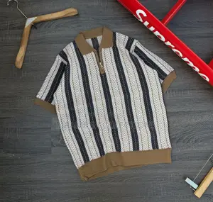 Men’S Half -Zip Knit Polo Shirt / Club Tees