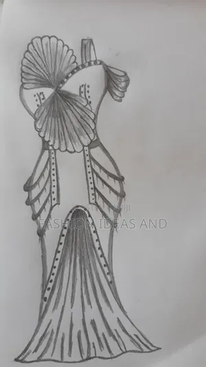 Fashion Illustrations, A Custom Sketched Outfit For Engagement