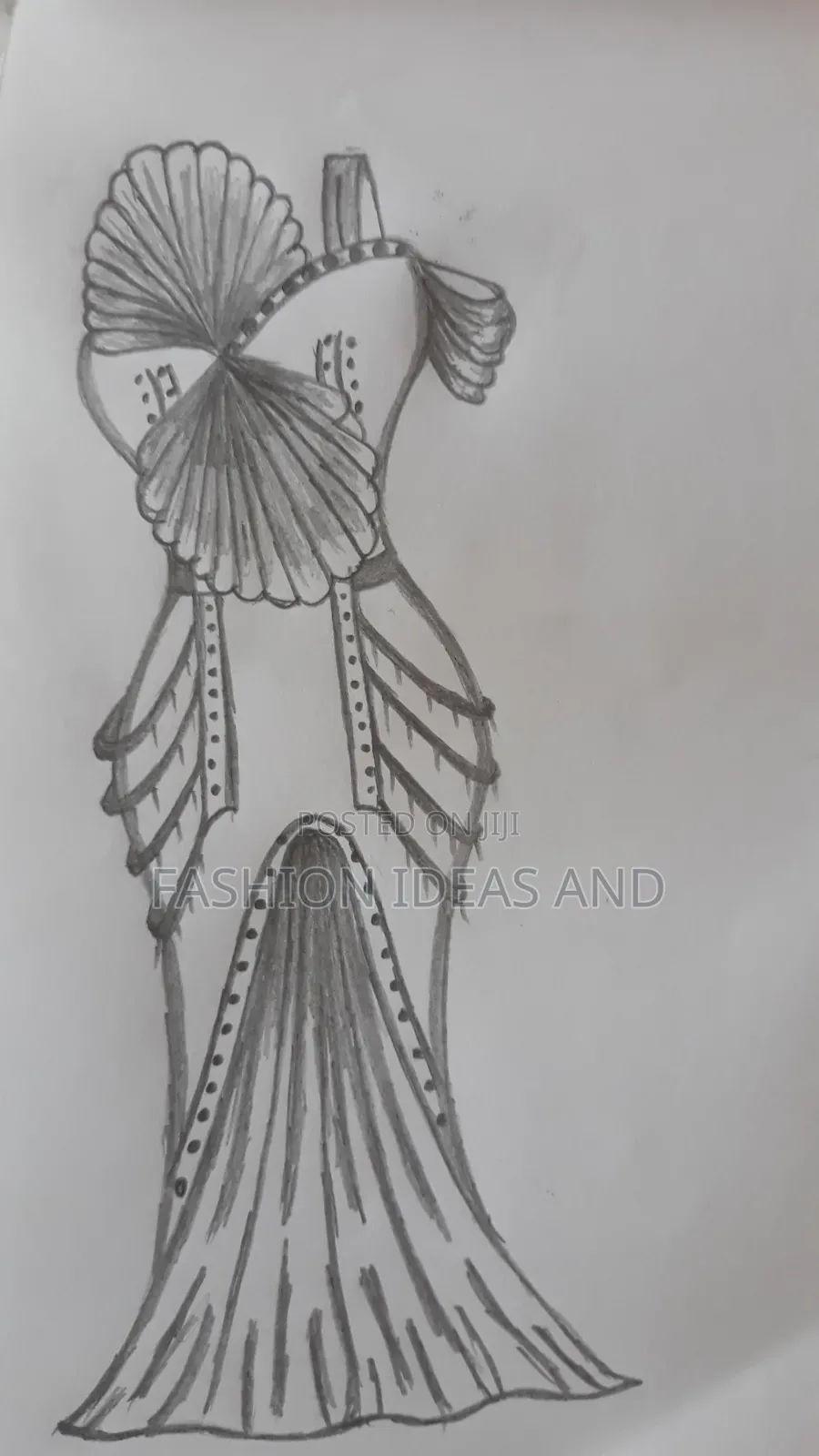 Fashion Illustrations, A Custom Sketched Outfit For Engagement