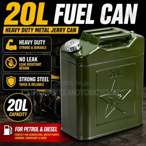 20l Metal Fuel Can Heavy Duty Jerry Can Petrol Diesel Container