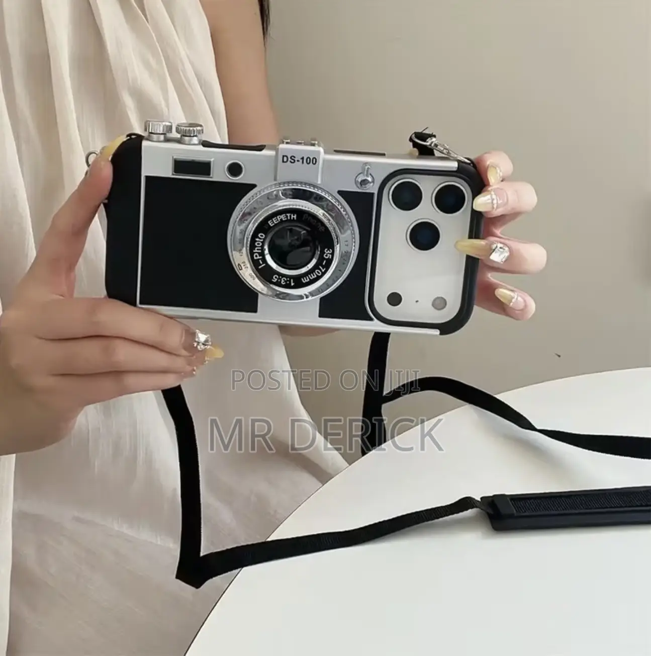 3d Retro Camera iPhone Case With Crossbody Strap