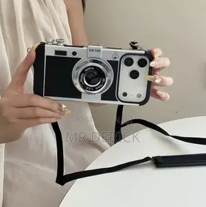 3d Retro Camera iPhone Case With Crossbody Strap