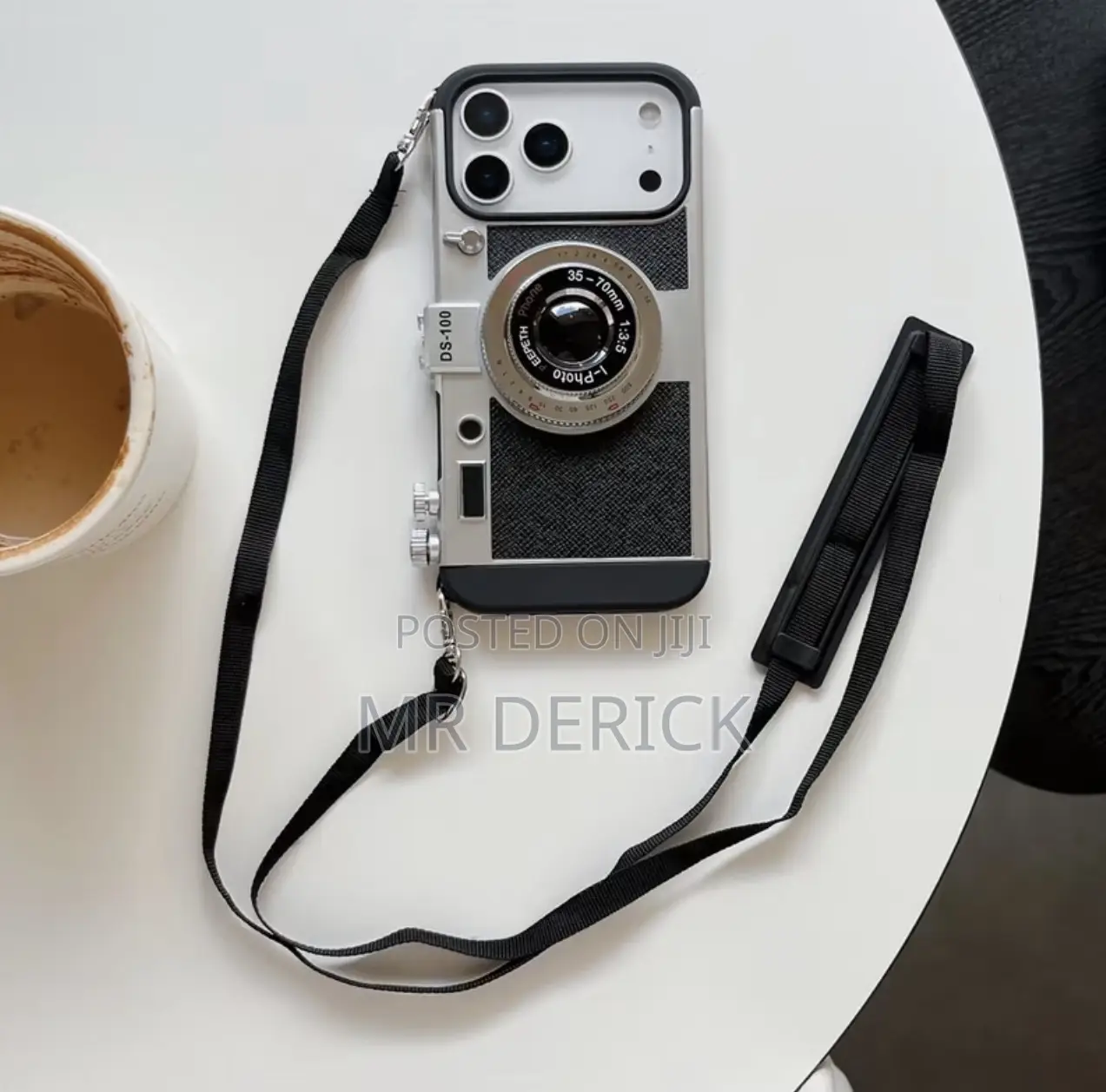 3d Retro Camera iPhone Case With Crossbody Strap