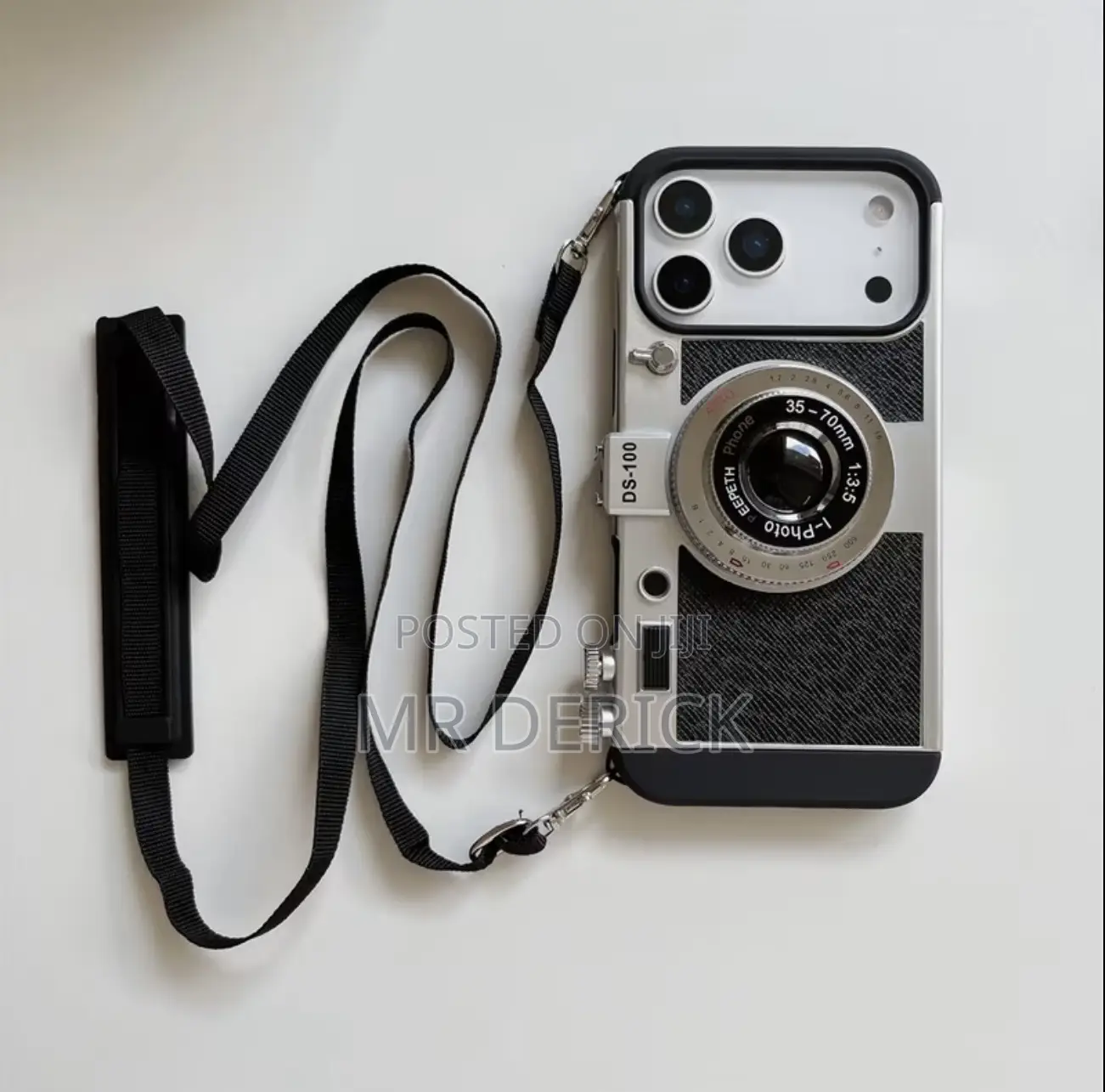 3d Retro Camera iPhone Case With Crossbody Strap