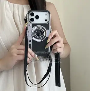 3d Retro Camera iPhone Case With Crossbody Strap