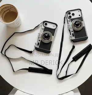 3d Retro Camera iPhone Case With Crossbody Strap