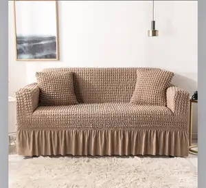 Heavy Cotton Sofa Shield (4 PCS Cotton Skirt Covers in Diff Colors