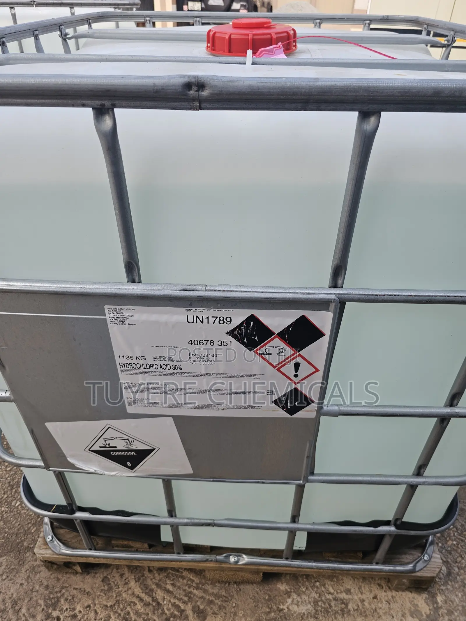 Hydrochloric Acid 30-33% Ibc