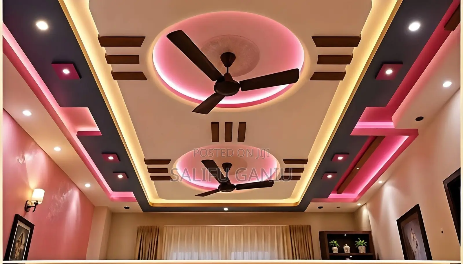 Only Fastened Ceiling Design