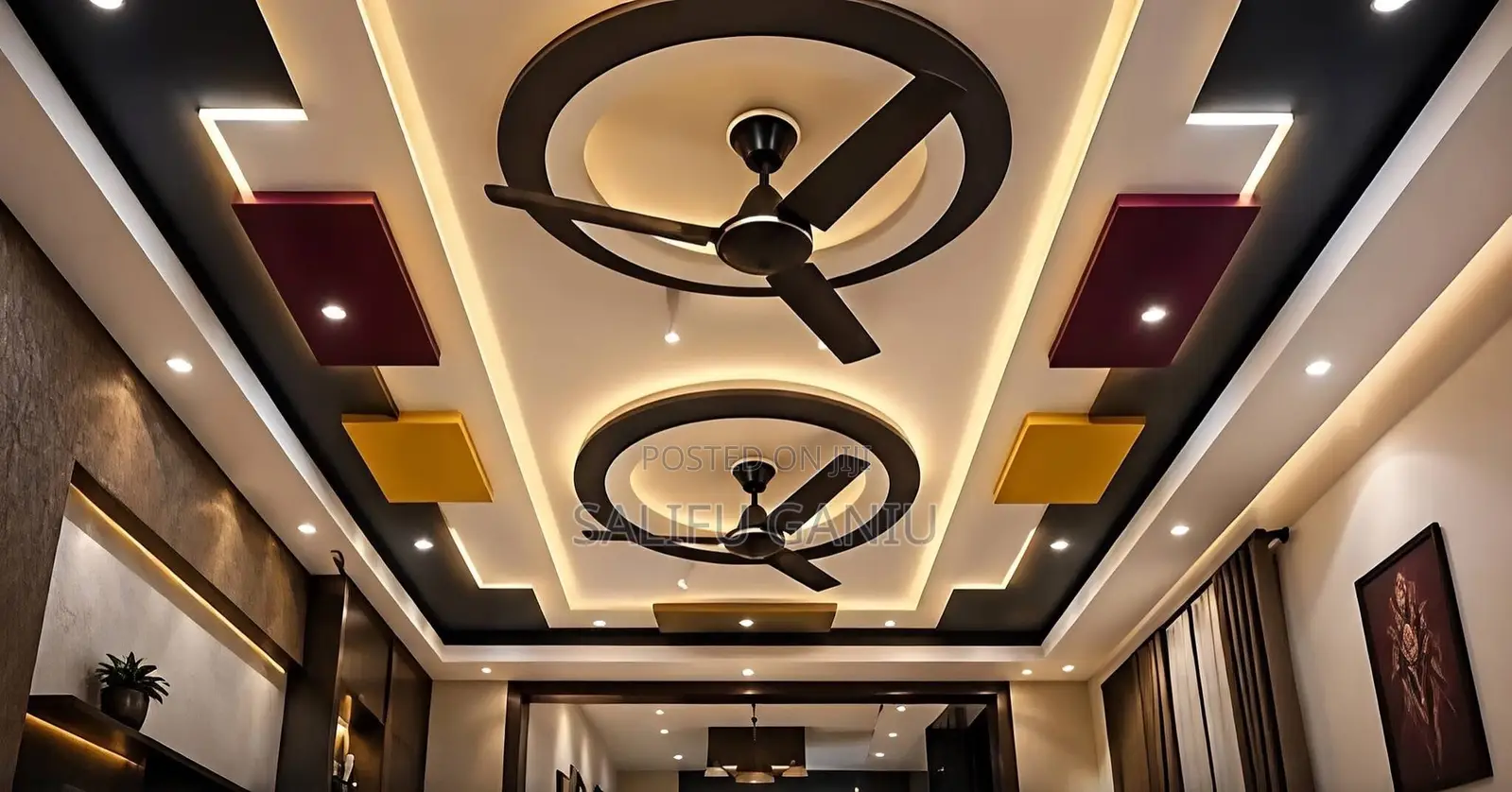 Only Fastened Ceiling Design