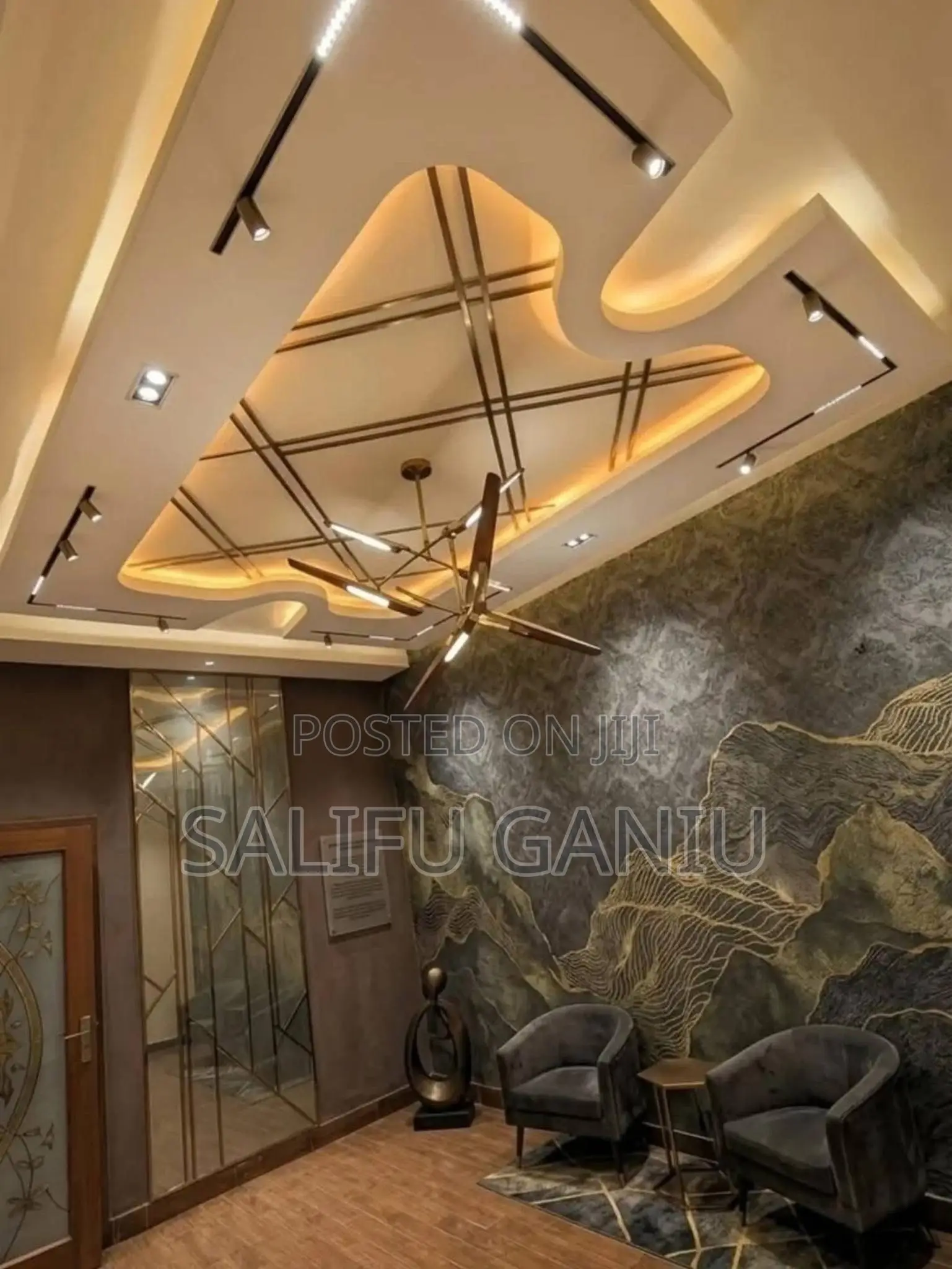Only Fastened Ceiling Design