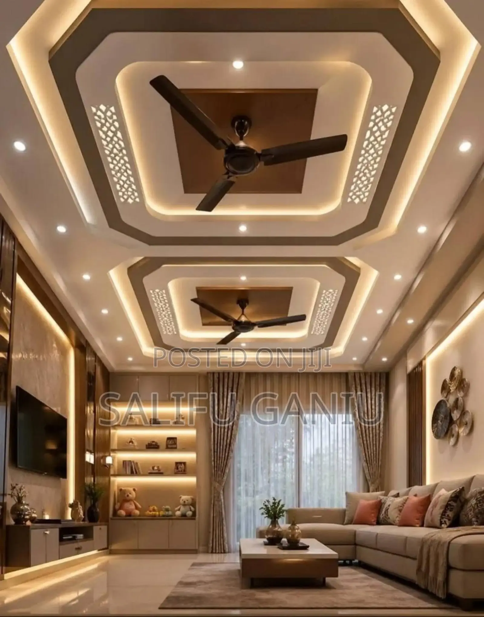 Only Fastened Ceiling Design