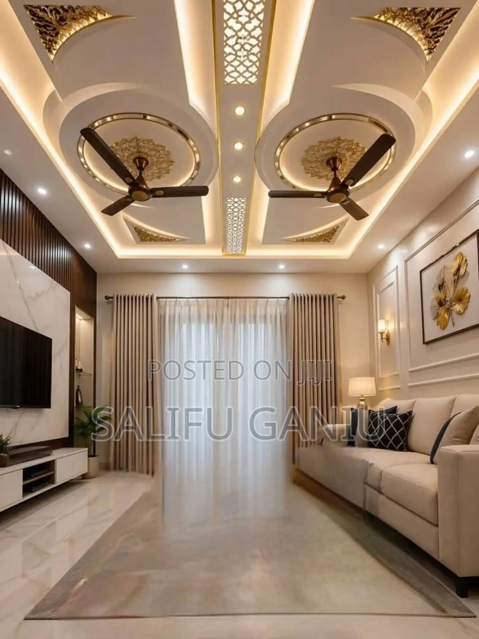 Only Fastened Ceiling Design