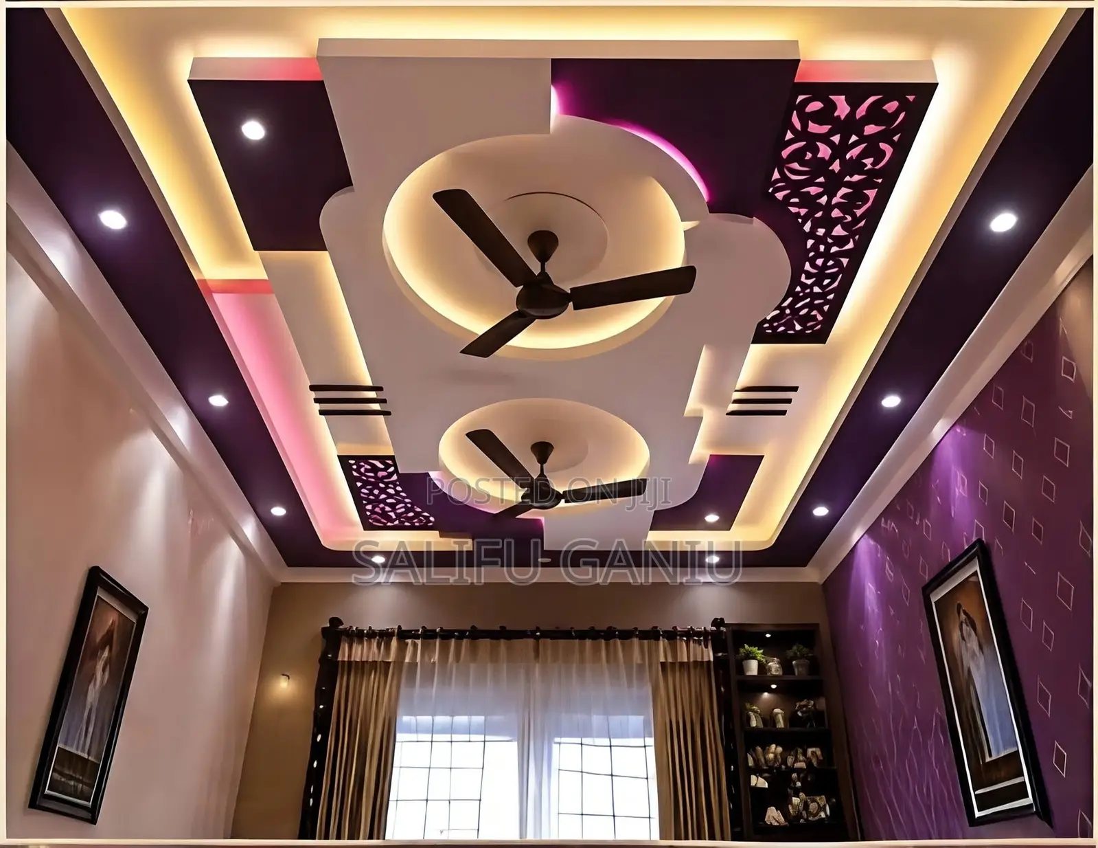 Only Fastened Ceiling Design