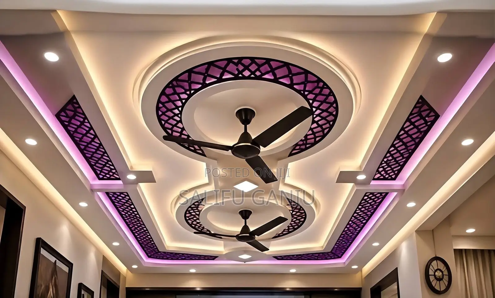 Only Fastened Ceiling Design