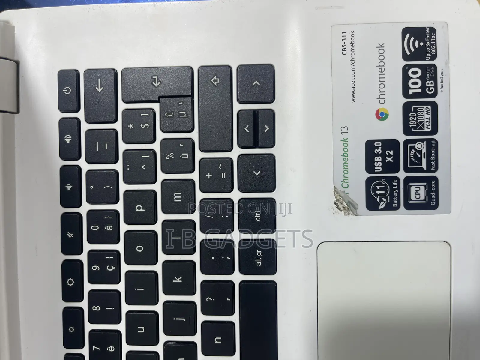 Laptop Acer Chromebook 11 CB311 4GB Intel Celeron SSD 60GB