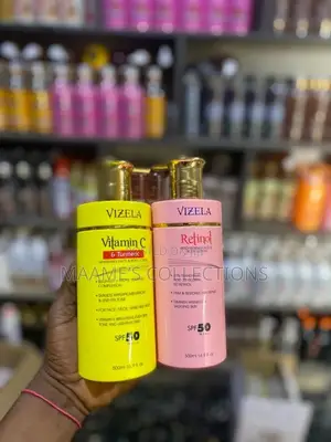 Vizela Retinol and Vitamin C Brightening Face and Body Lotions