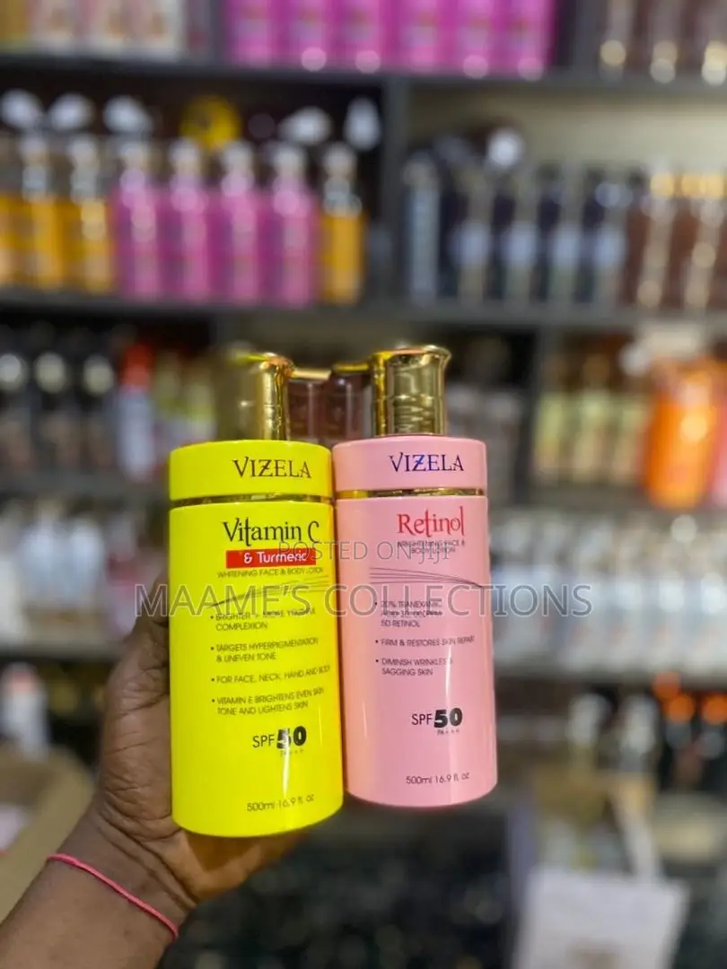 Vizela Retinol and Vitamin C Brightening Face and Body Lotions