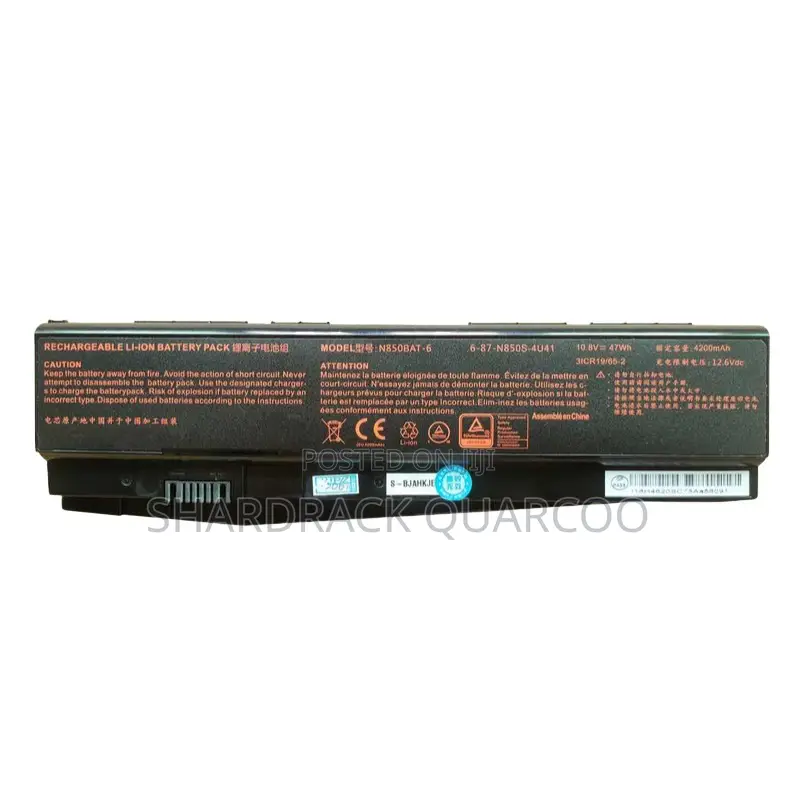 N850bat-6 Laptop Battery for N850 N850hc N850hj N870hc N870hj1 N870hk