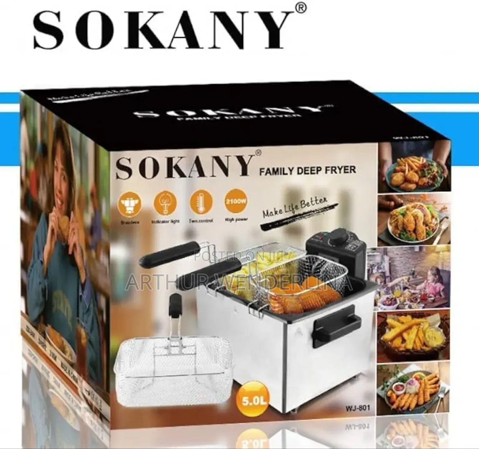 Sokany Deep Fryer 2 in 1 .(5liters Each)