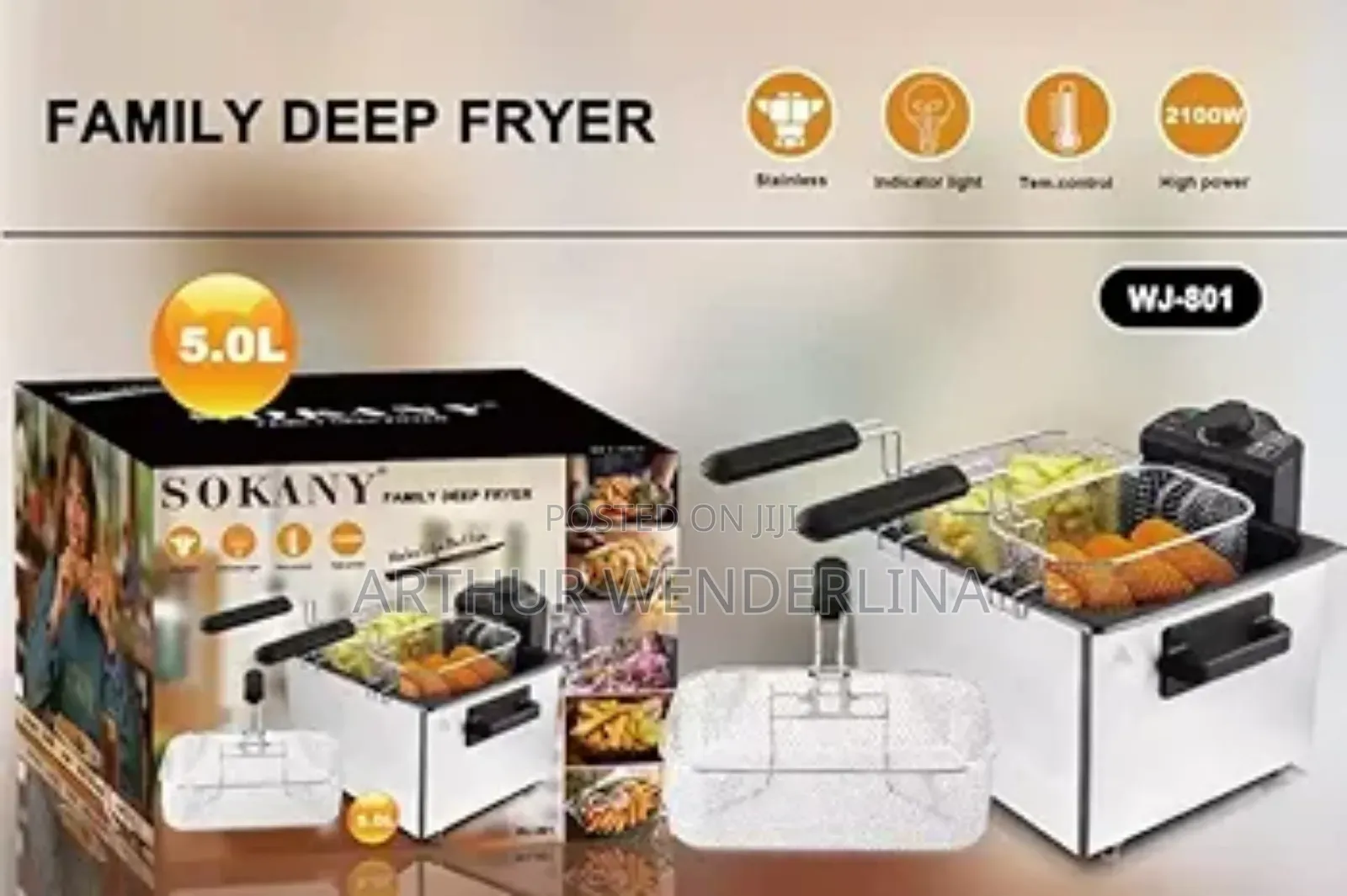 Sokany Deep Fryer 2 in 1 .(5liters Each)