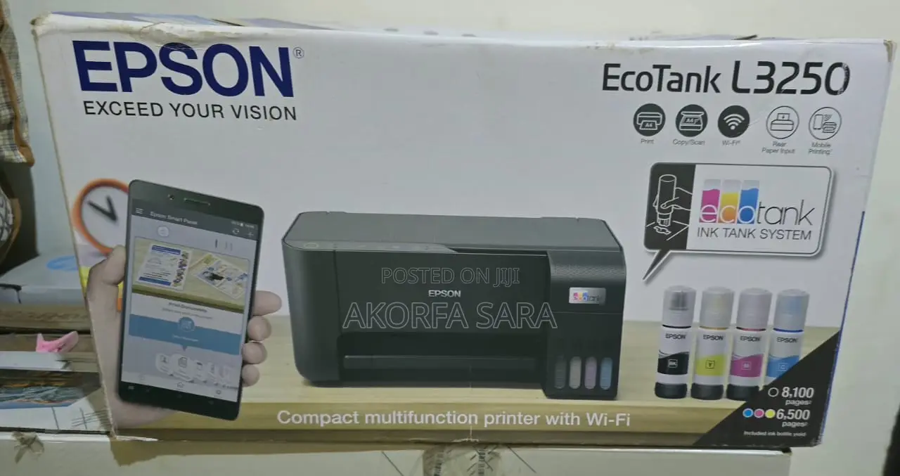 Epson Ecotank L3250 Compact Multifunction Printer With Wi-Fi