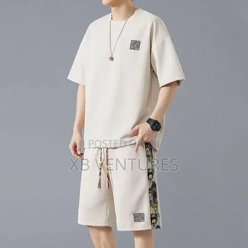 Men's 2-in-1 Short Sleeve Shorts Set